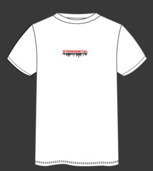 STRONGMETAL Drip Logo Tee – White